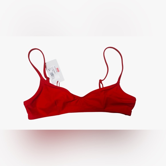 New Solid and Striped The Rachel Bikini Top 
In Ruby / Red NWT - Picture 2 of 4